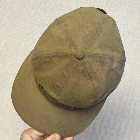 C.C. Filson Co. Seattle Waxed Tin Cloth Strap Back Cap Men’s S/M Vintage USA - Picture 4 of 7